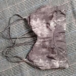 Target Black and Grey Tie Dyed Sports Bra